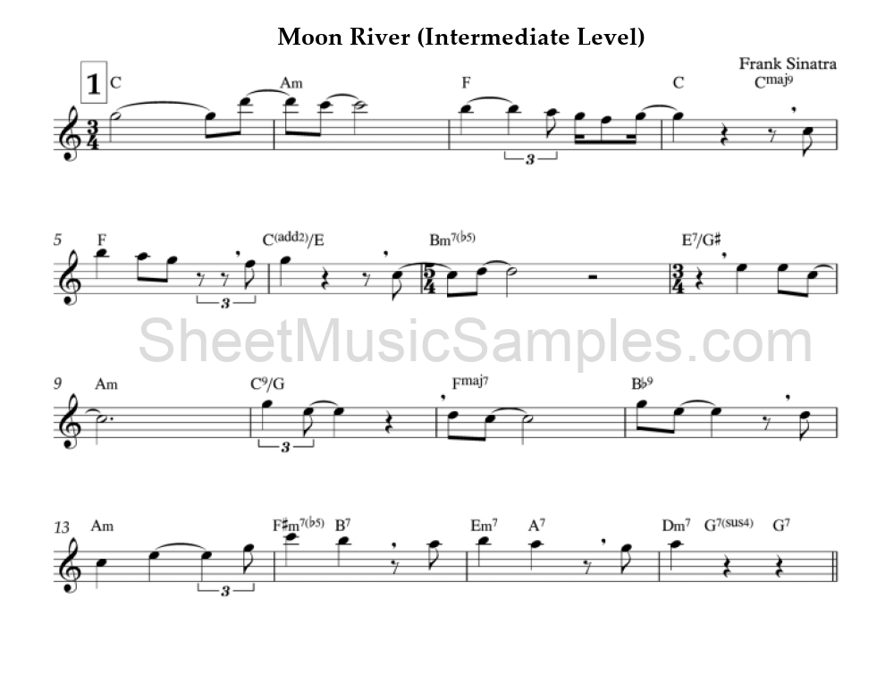 Moon River (Intermediate Level)