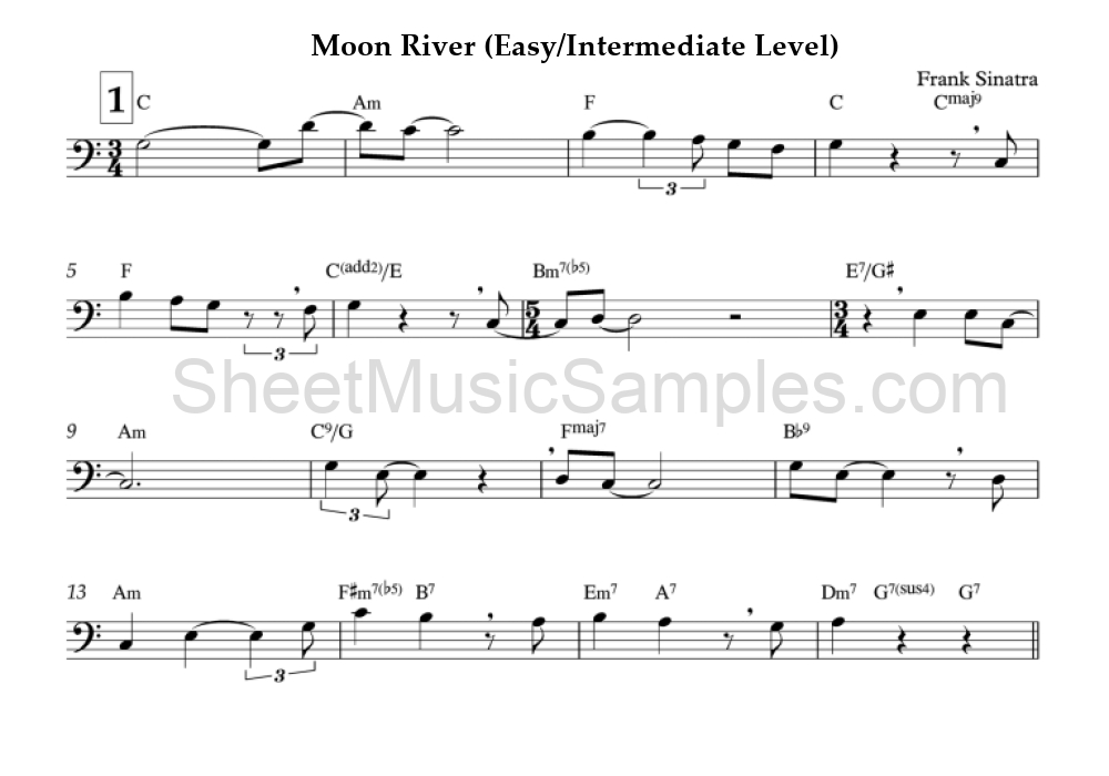 Moon River (Easy/Intermediate Level)