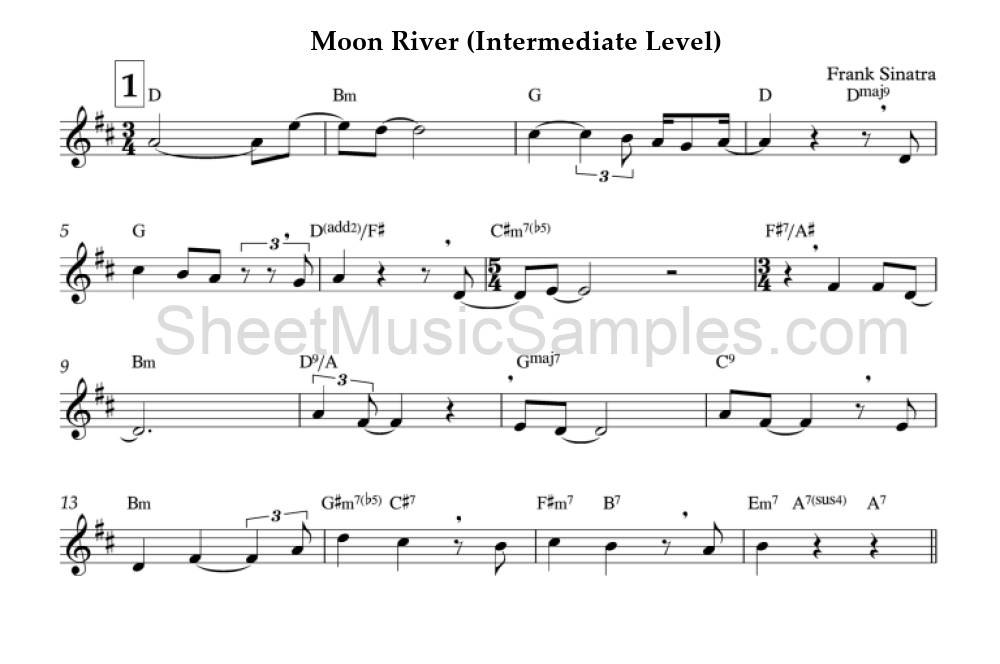 Moon River (Intermediate Level)