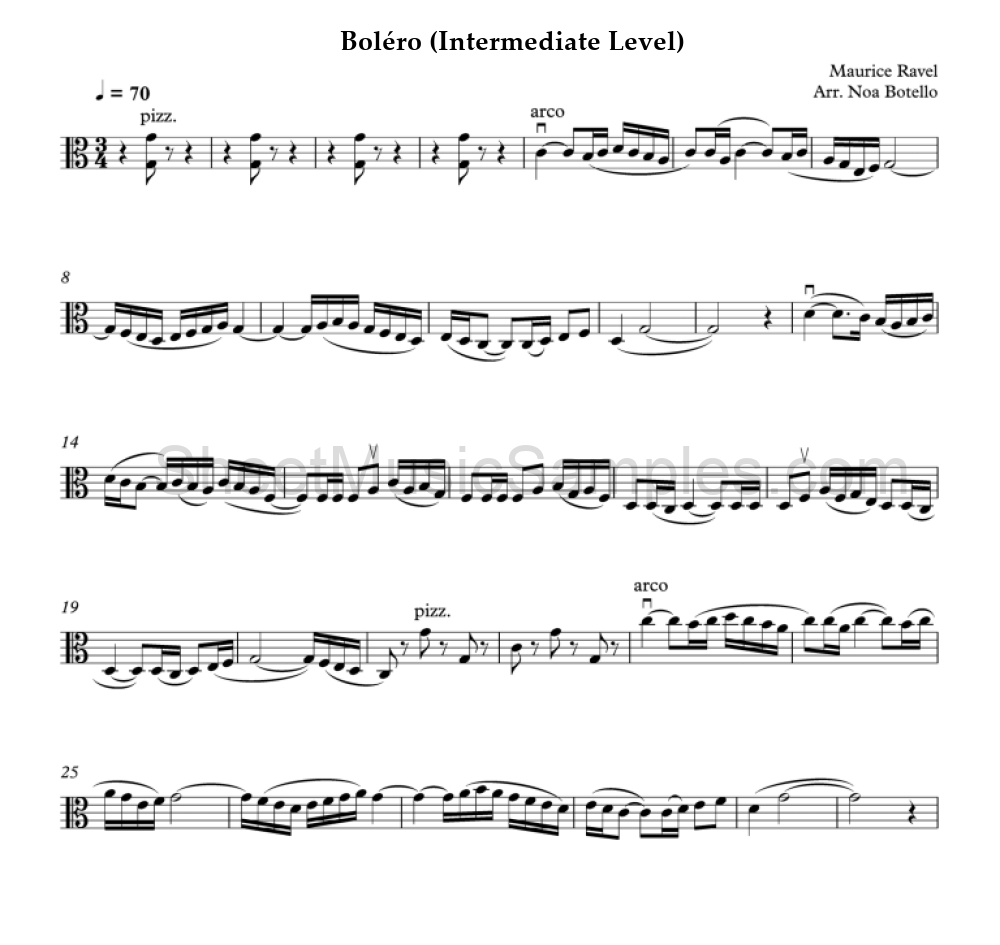 Boléro (Intermediate Level)