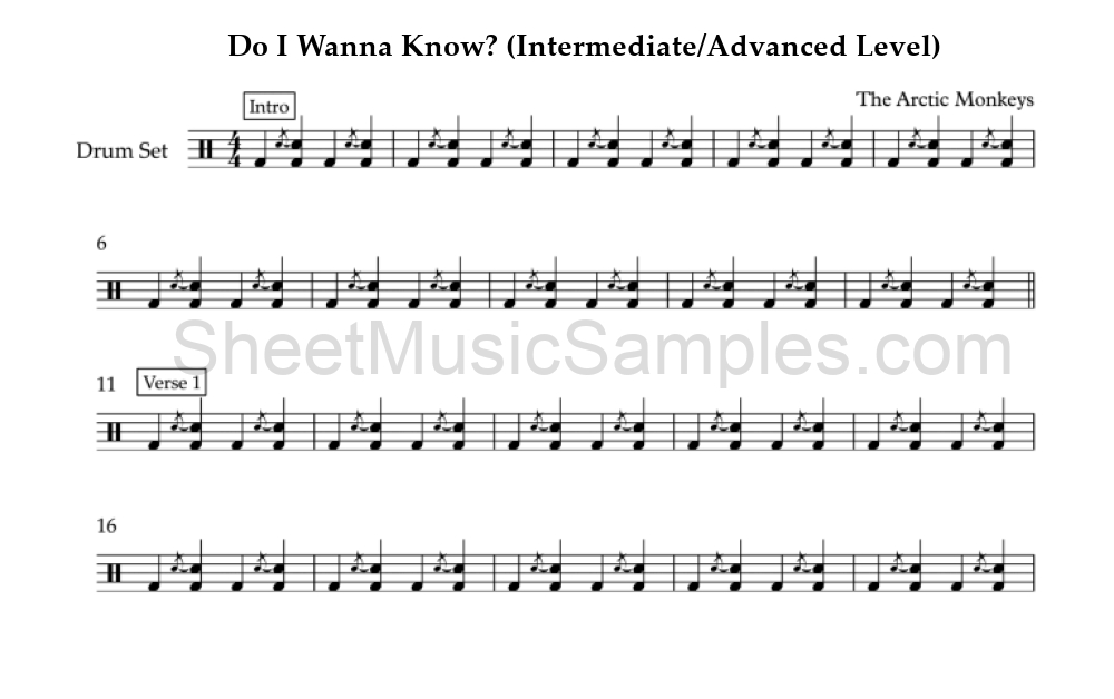 Do I Wanna Know? (Intermediate/Advanced Level)