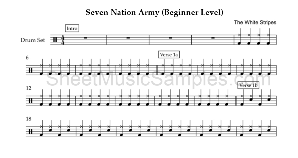 Seven Nation Army (Beginner Level)