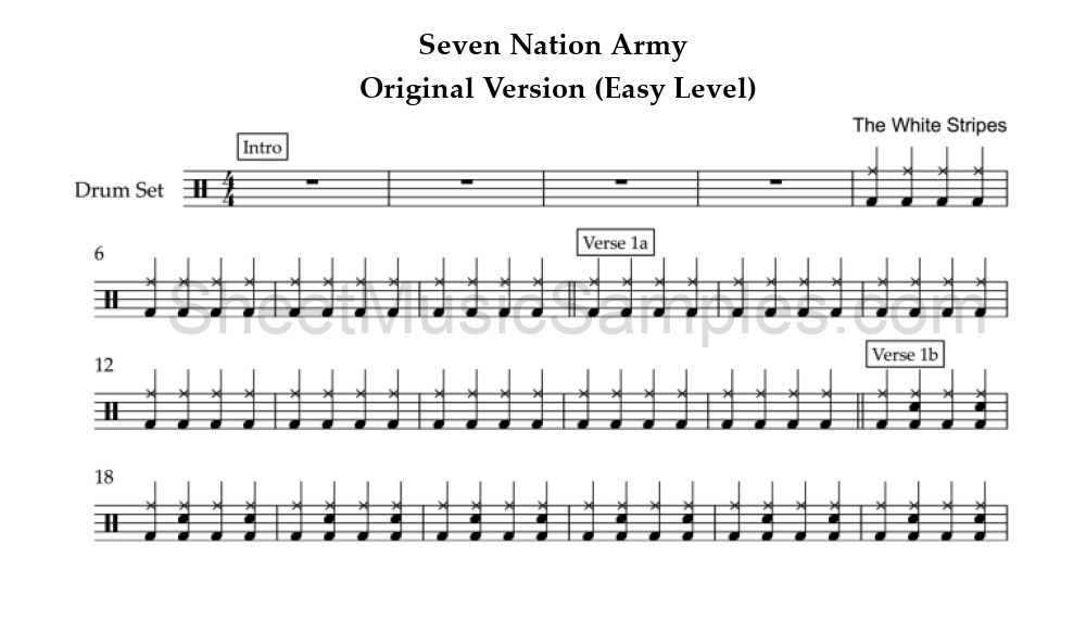 Seven Nation Army - Original Version (Easy Level)