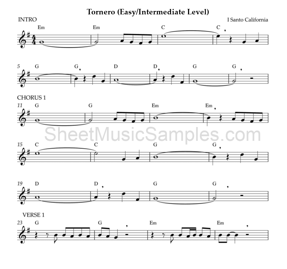 Tornero (Easy/Intermediate Level)