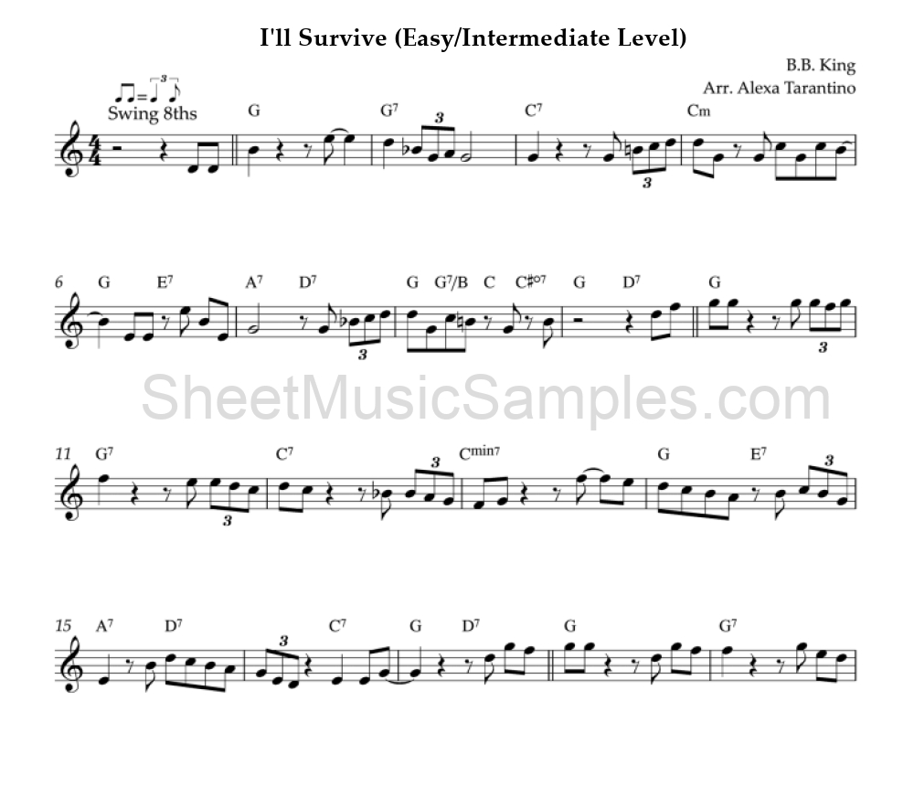 I'll Survive (Easy/Intermediate Level)