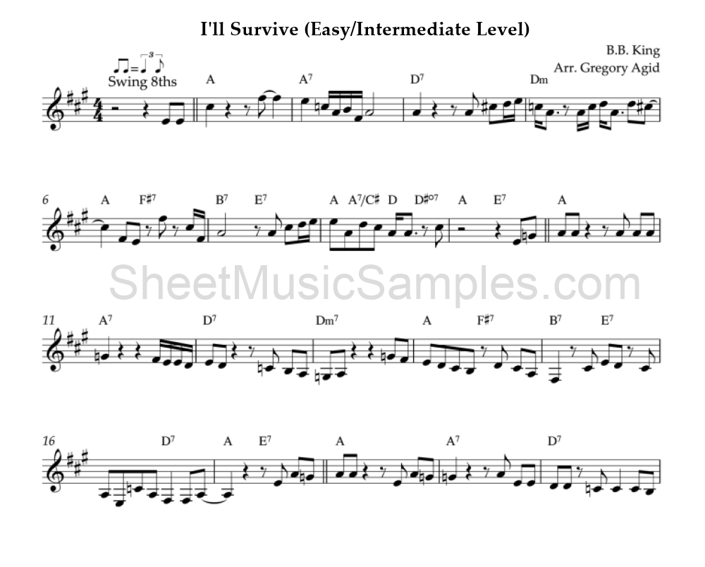 I'll Survive (Easy/Intermediate Level)