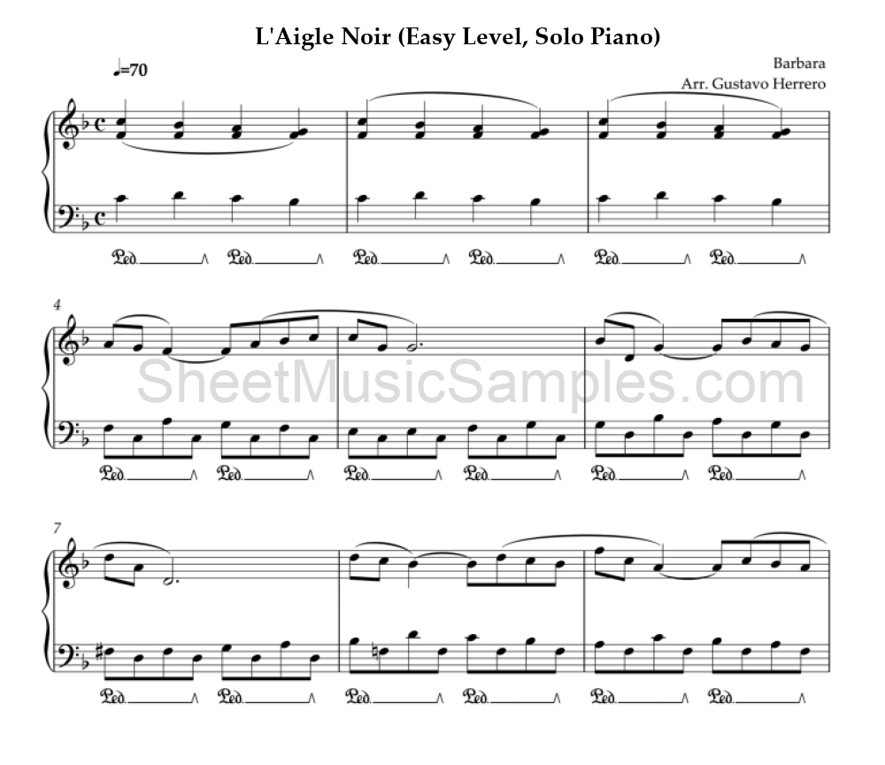 L'Aigle Noir (Easy Level, Solo Piano)