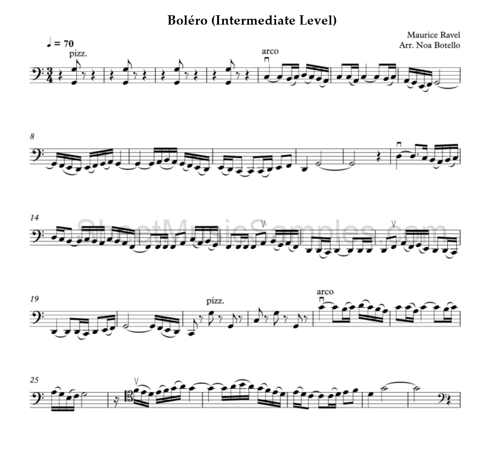 Boléro (Intermediate Level)