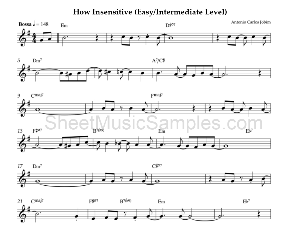 How Insensitive (Easy/Intermediate Level)