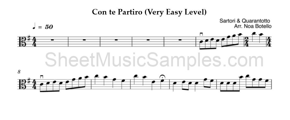 Con te Partiro (Very Easy Level)