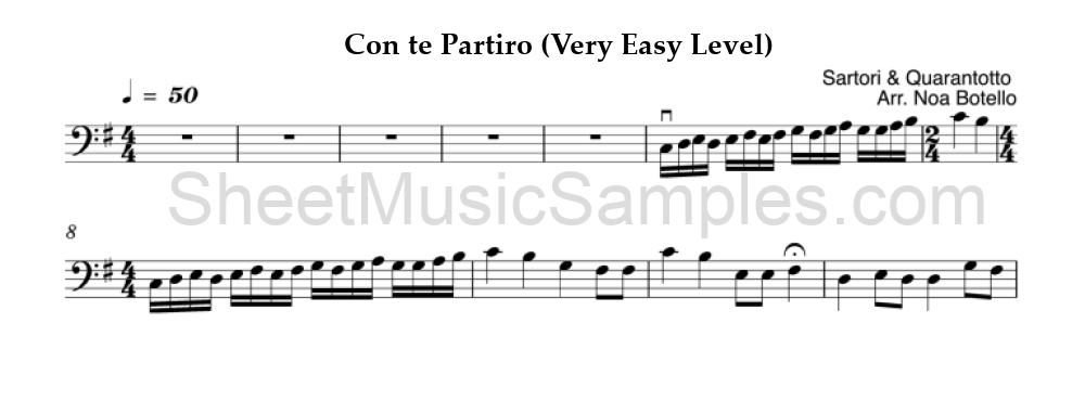 Con te Partiro (Very Easy Level)