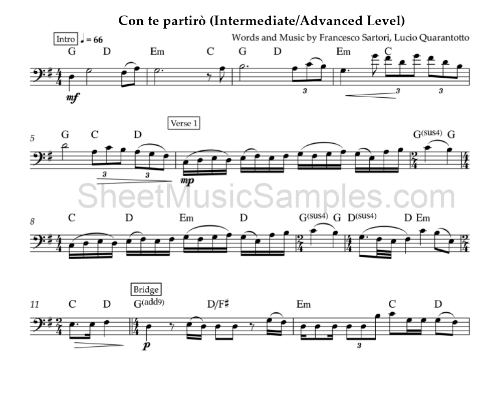 Con te partirò (Intermediate/Advanced Level)