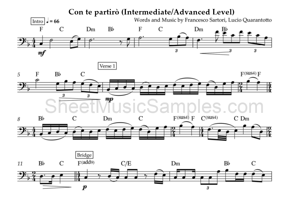 Con te partirò (Intermediate/Advanced Level)