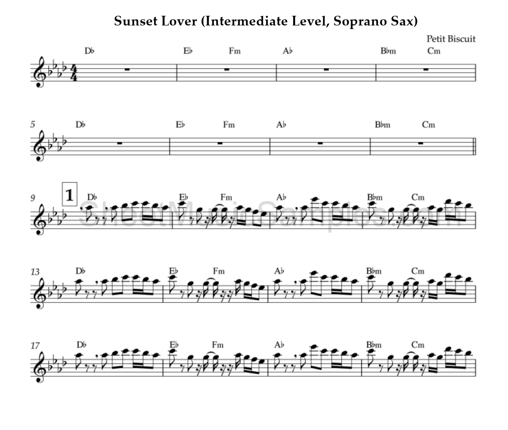 Sunset Lover (Intermediate Level, Soprano Sax)