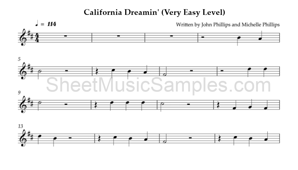 California Dreamin' (Very Easy Level)