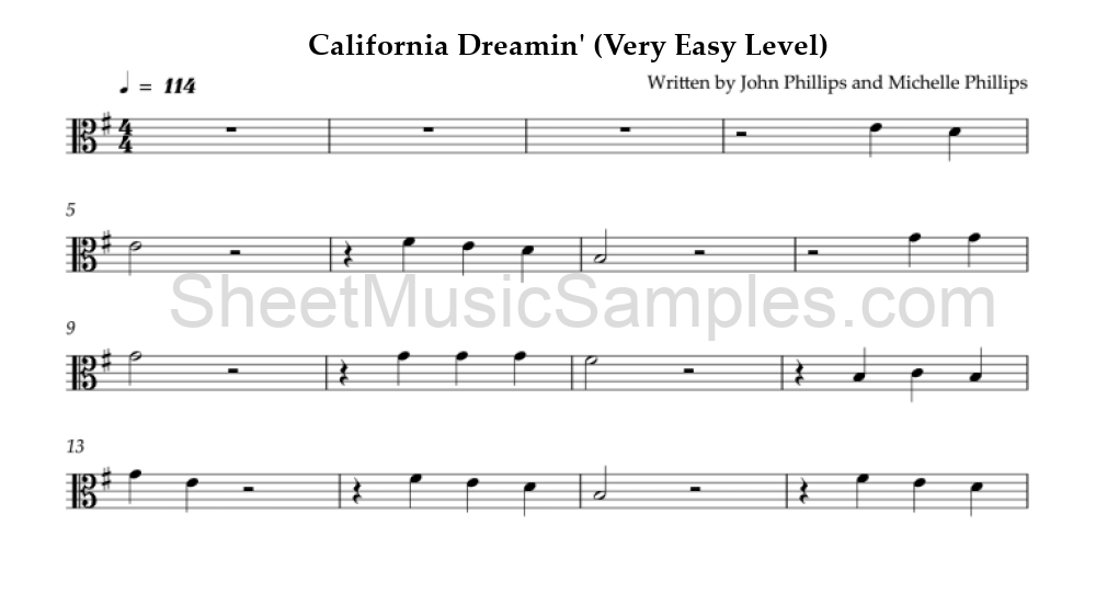 California Dreamin' (Very Easy Level)