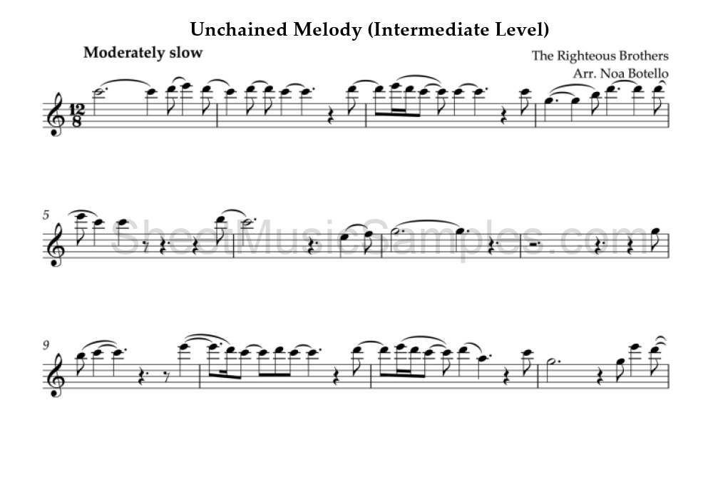 Unchained Melody (Intermediate Level)