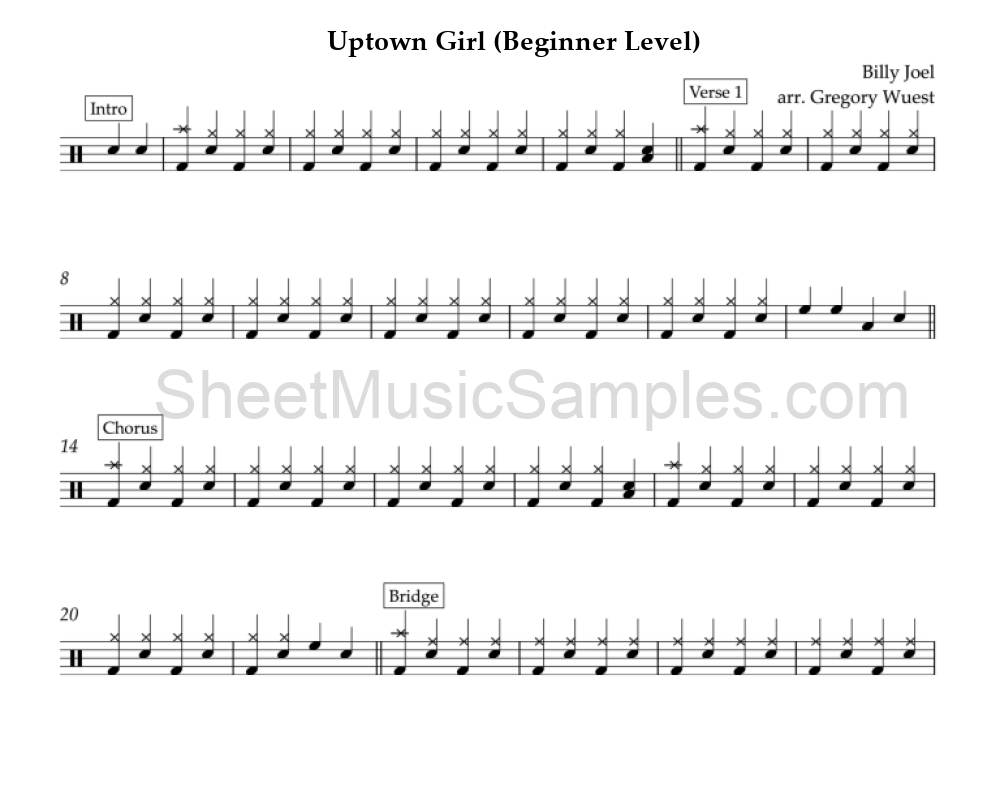 Uptown Girl (Beginner Level)