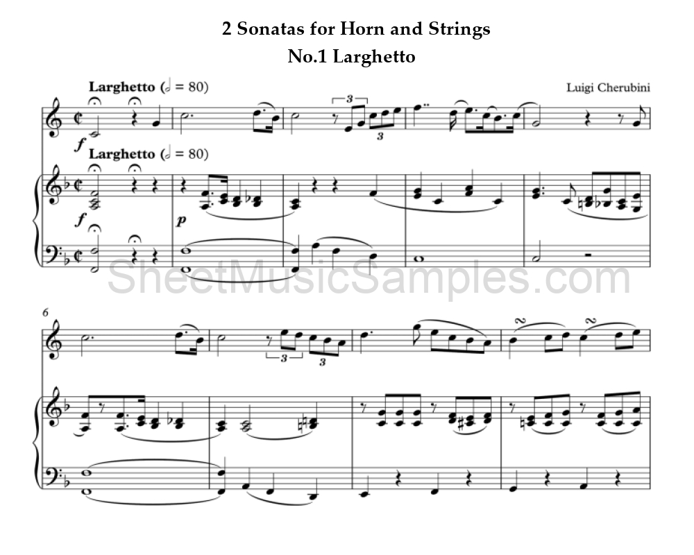 2 Sonatas for Horn and Strings - No.1 Larghetto