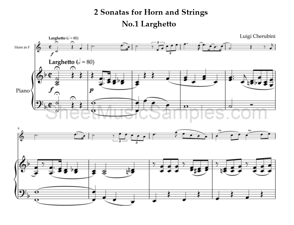 2 Sonatas for Horn and Strings - No.1 Larghetto