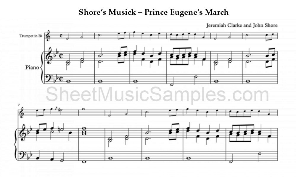 Shore’s Musick – Prince Eugene's March