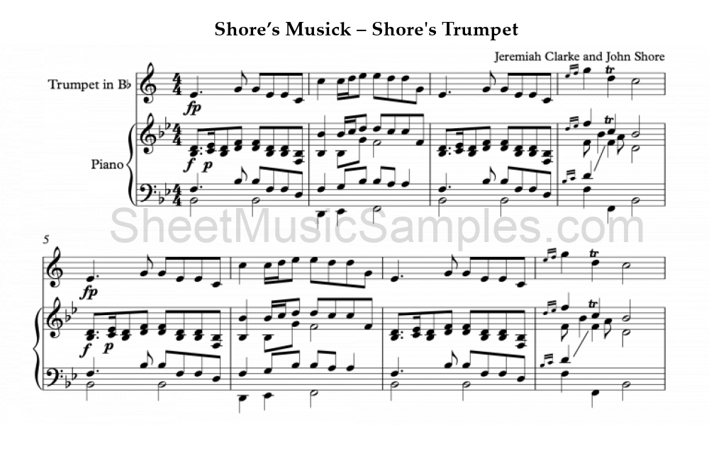 Shore’s Musick – Shore's Trumpet