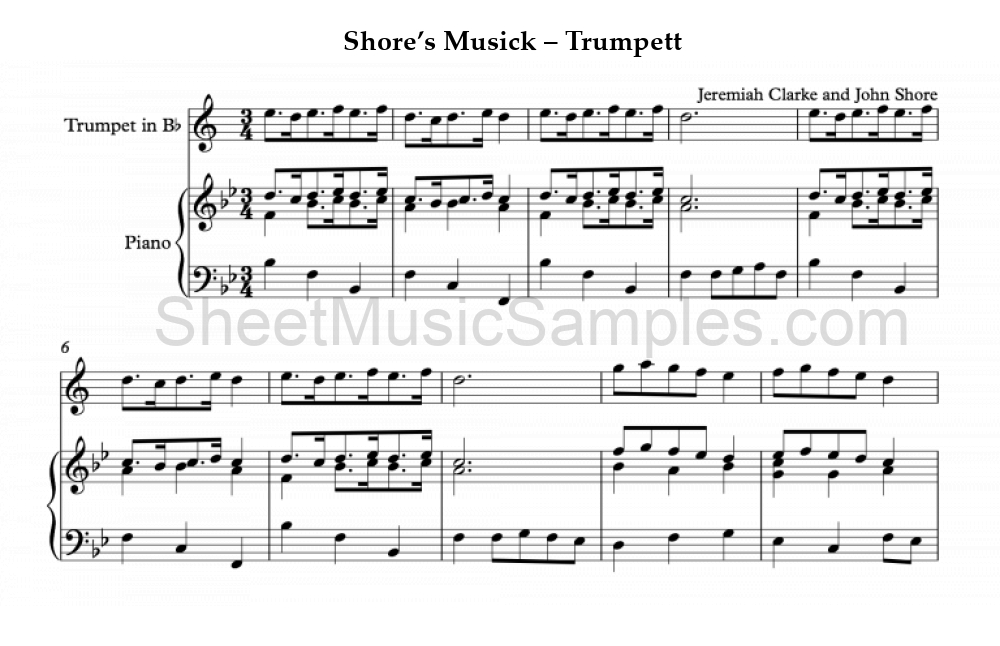 Shore’s Musick – Trumpett