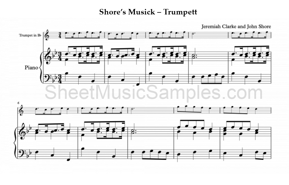 Shore’s Musick – Trumpett