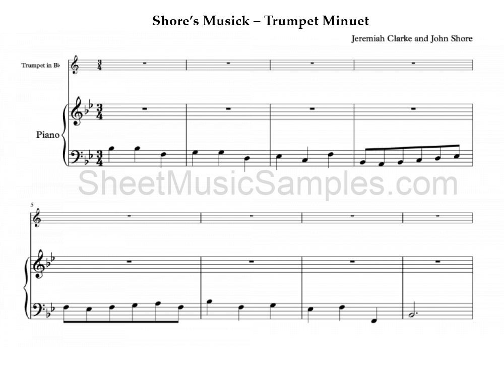 Shore’s Musick – Trumpet Minuet