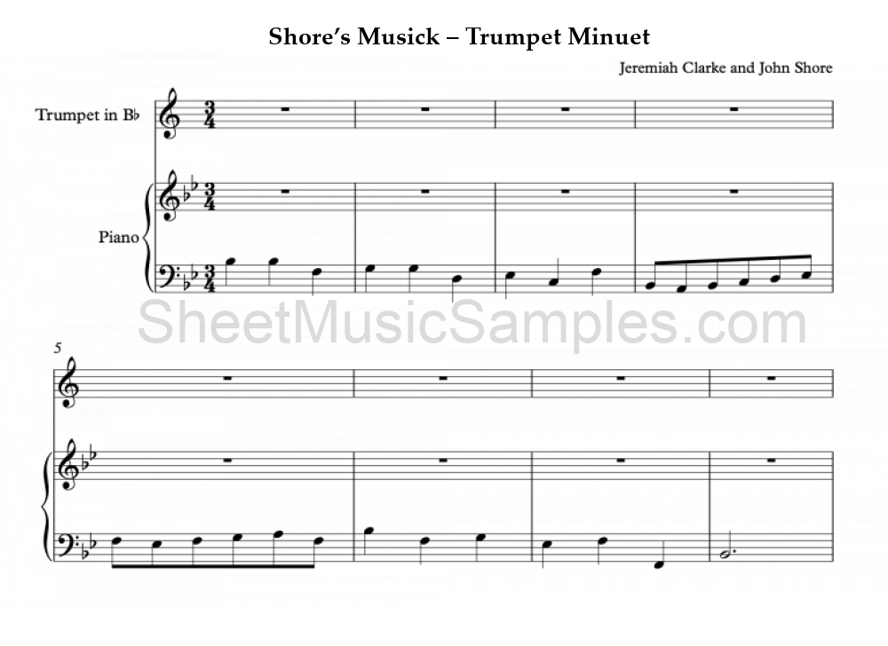 Shore’s Musick – Trumpet Minuet