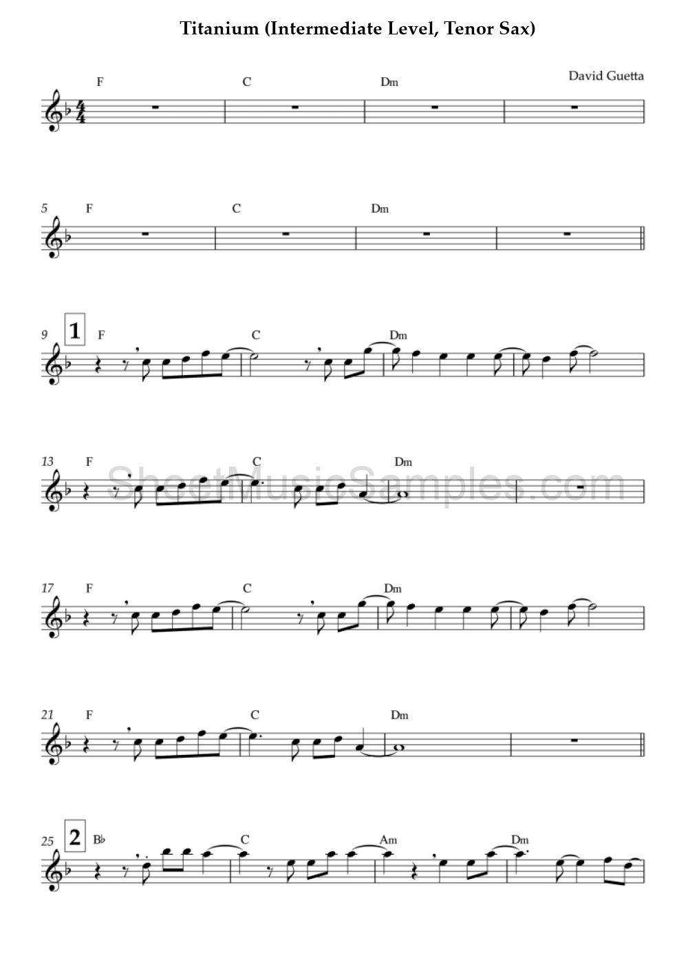 Titanium (Intermediate Level, Tenor Sax)