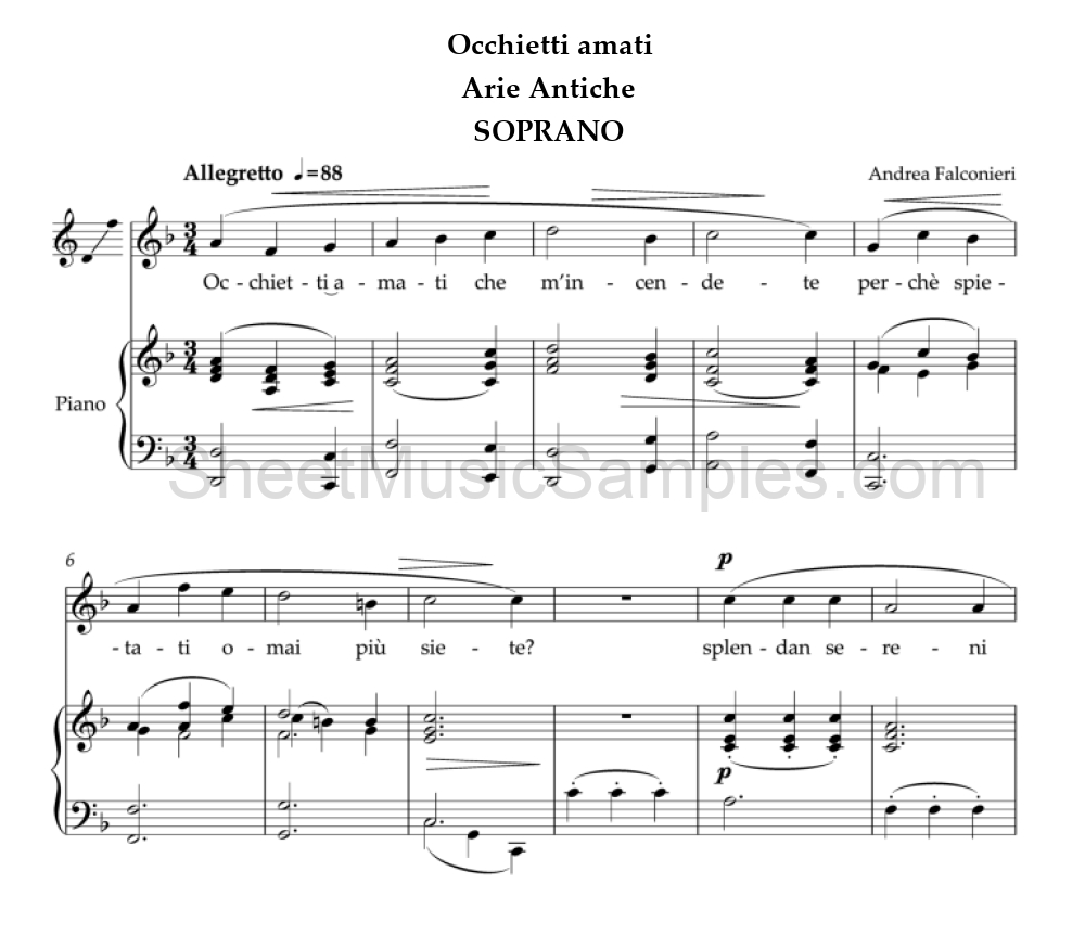 Occhietti amati - Arie Antiche - SOPRANO