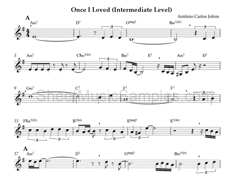 Once I Loved (Intermediate Level)