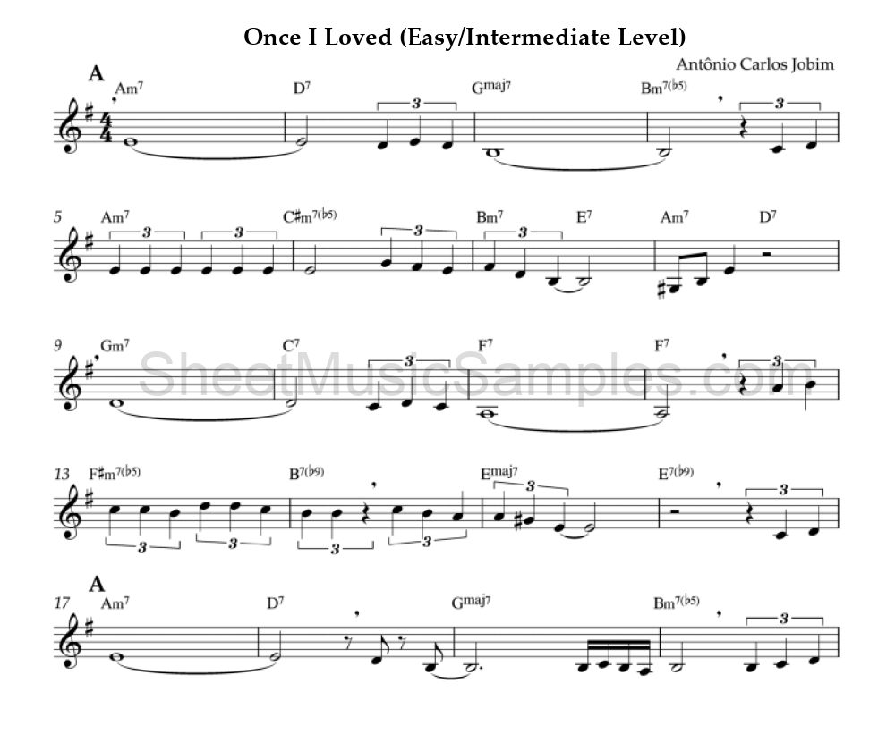 Once I Loved (Easy/Intermediate Level)