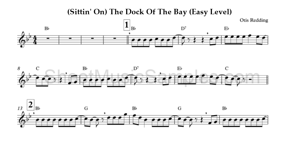 (Sittin' On) The Dock Of The Bay (Easy Level)