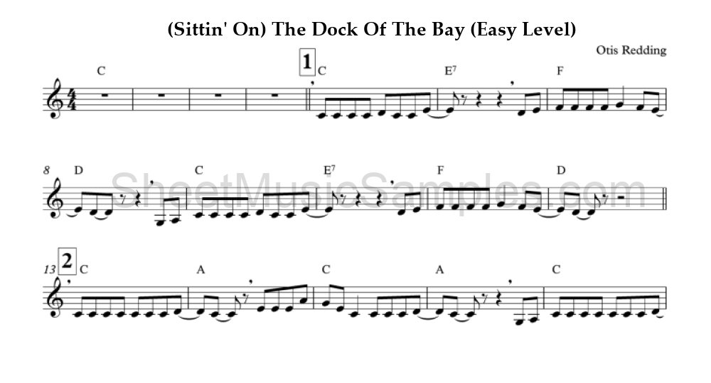 (Sittin' On) The Dock Of The Bay (Easy Level)