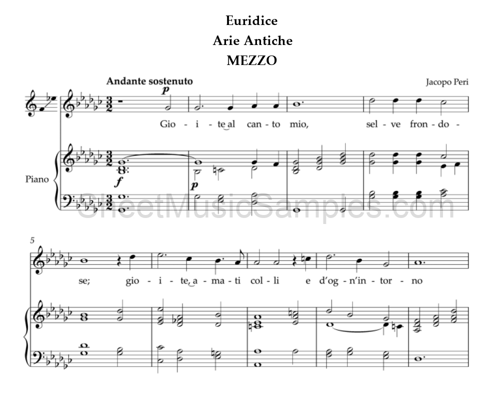 Euridice - Arie Antiche - MEZZO