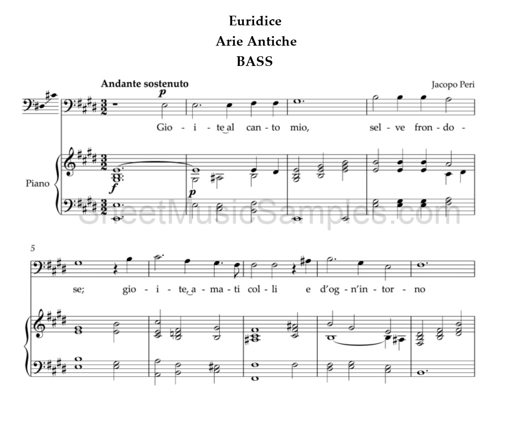 Euridice - Arie Antiche - BASS