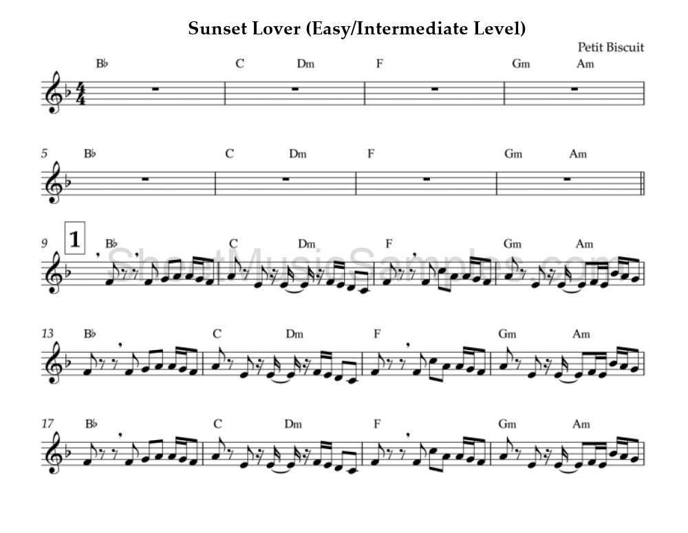 Sunset Lover (Easy/Intermediate Level)