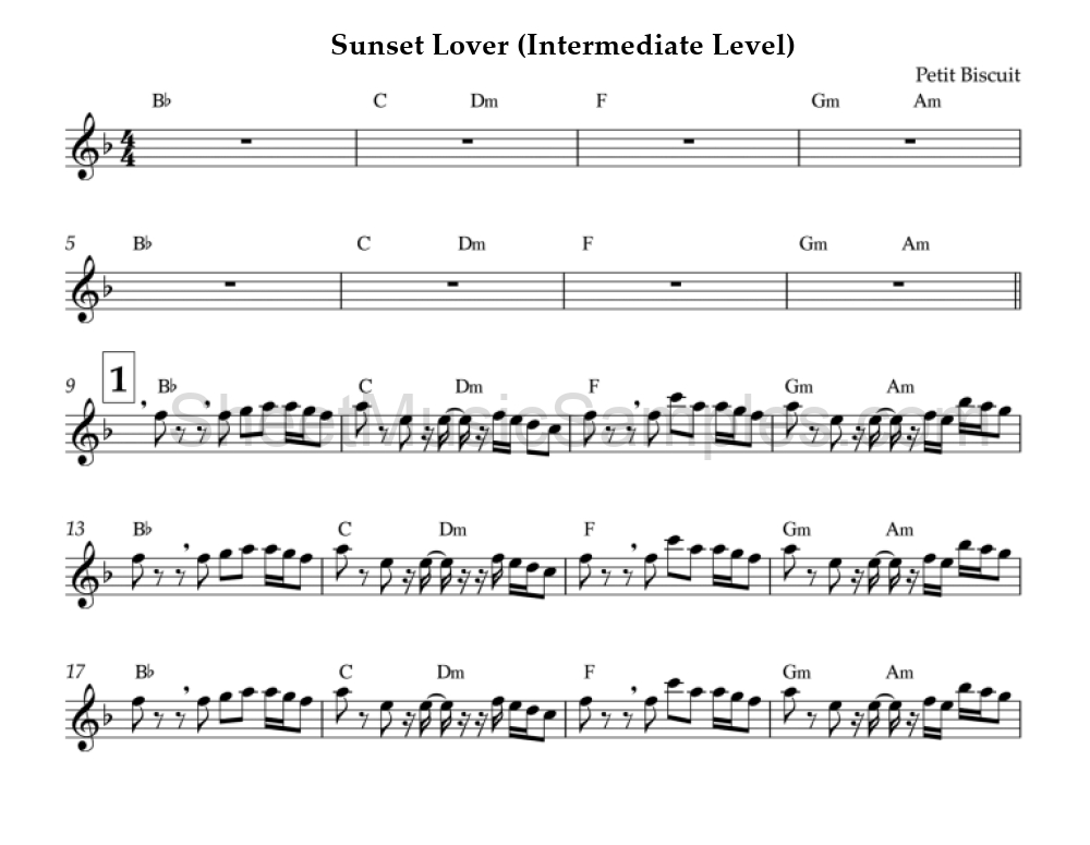 Sunset Lover (Intermediate Level)