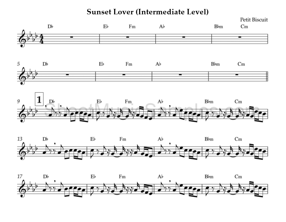 Sunset Lover (Intermediate Level)