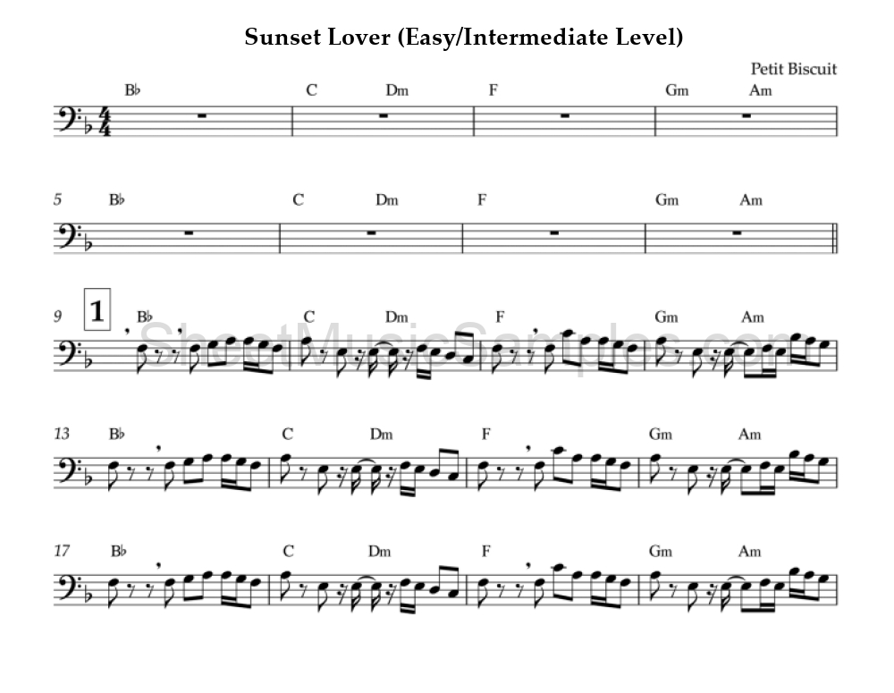 Sunset Lover (Easy/Intermediate Level)