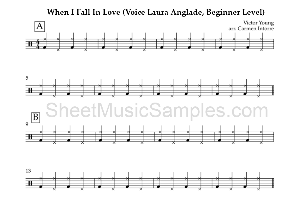 When I Fall In Love (Voice Laura Anglade, Beginner Level)