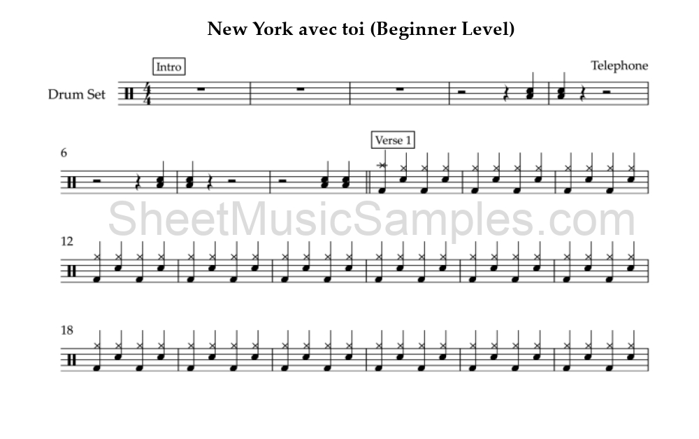 New York avec toi (Beginner Level)