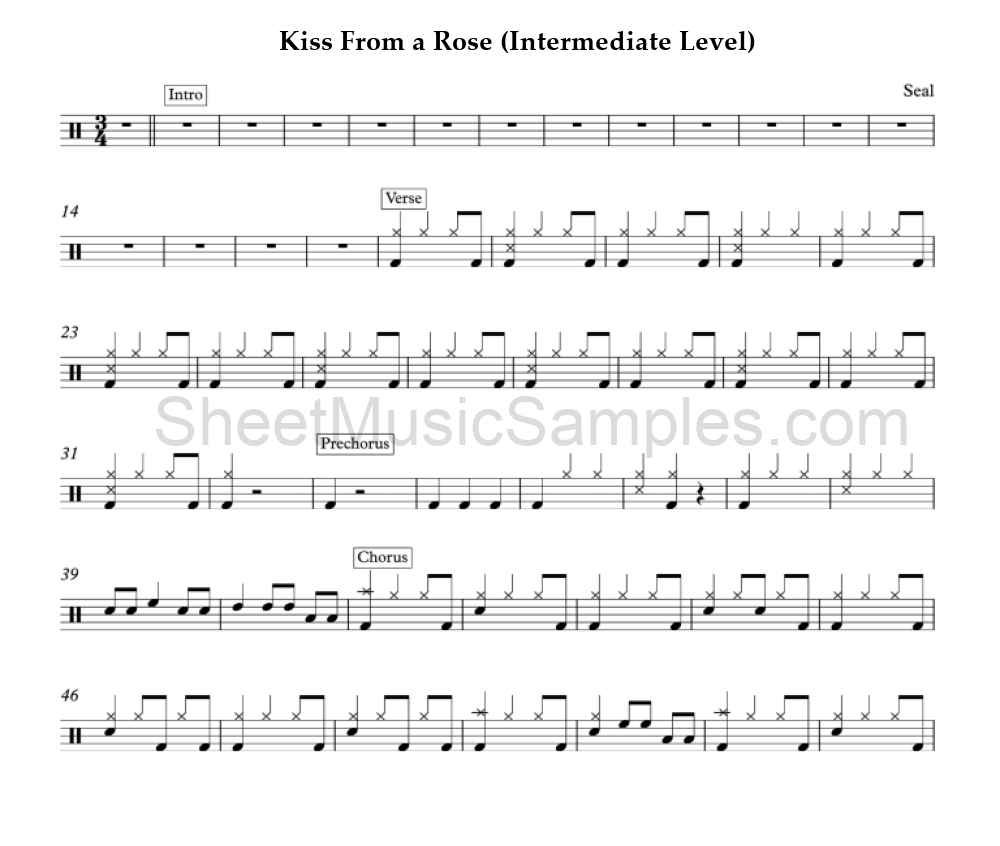 Kiss From a Rose (Intermediate Level)