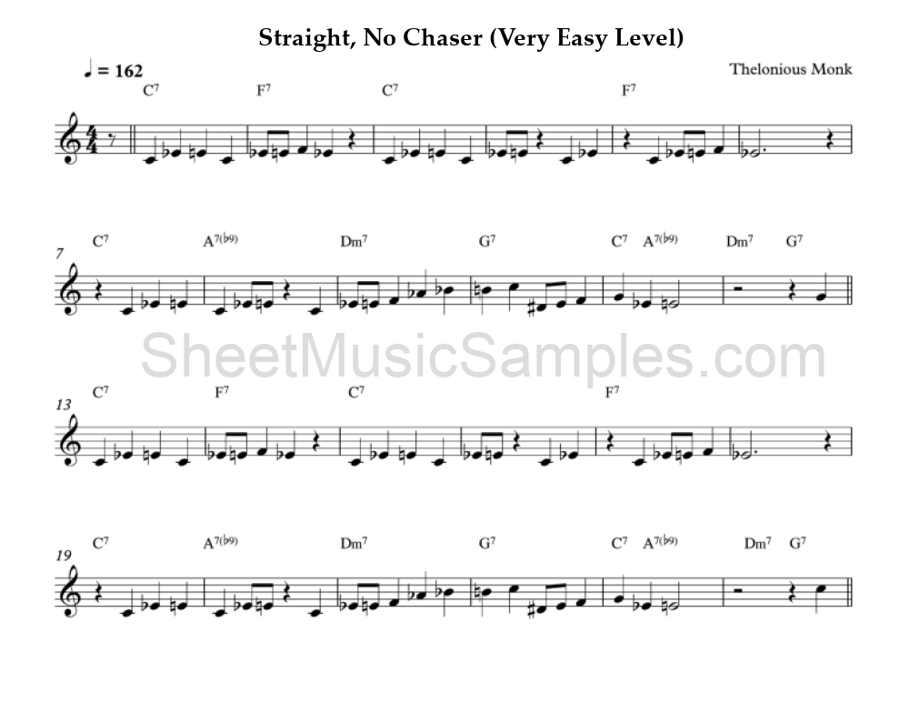 Straight, No Chaser (Very Easy Level)