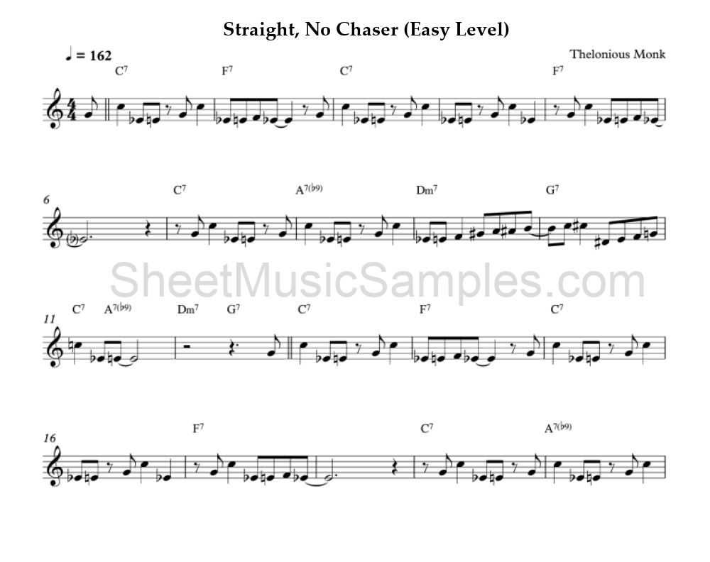 Straight, No Chaser (Easy Level)