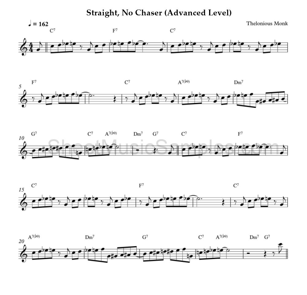 Straight, No Chaser (Advanced Level)