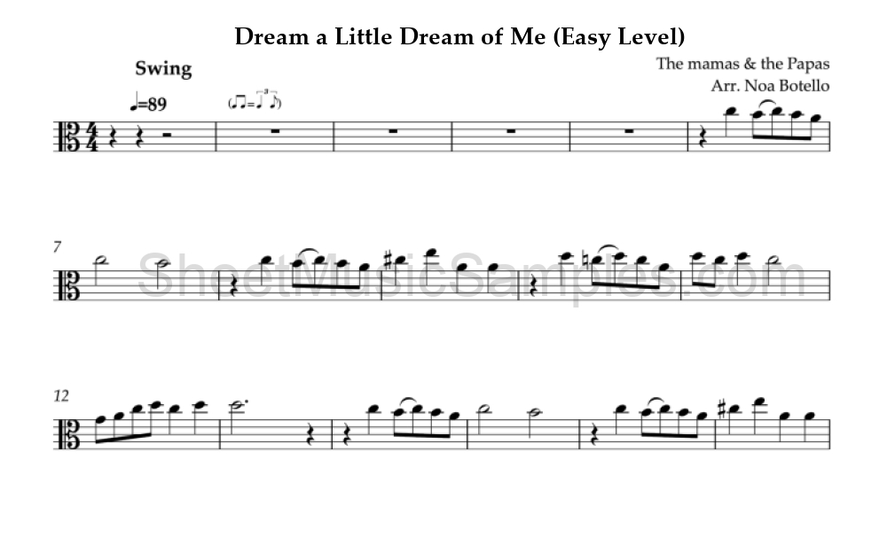 Dream a Little Dream of Me (Easy Level)