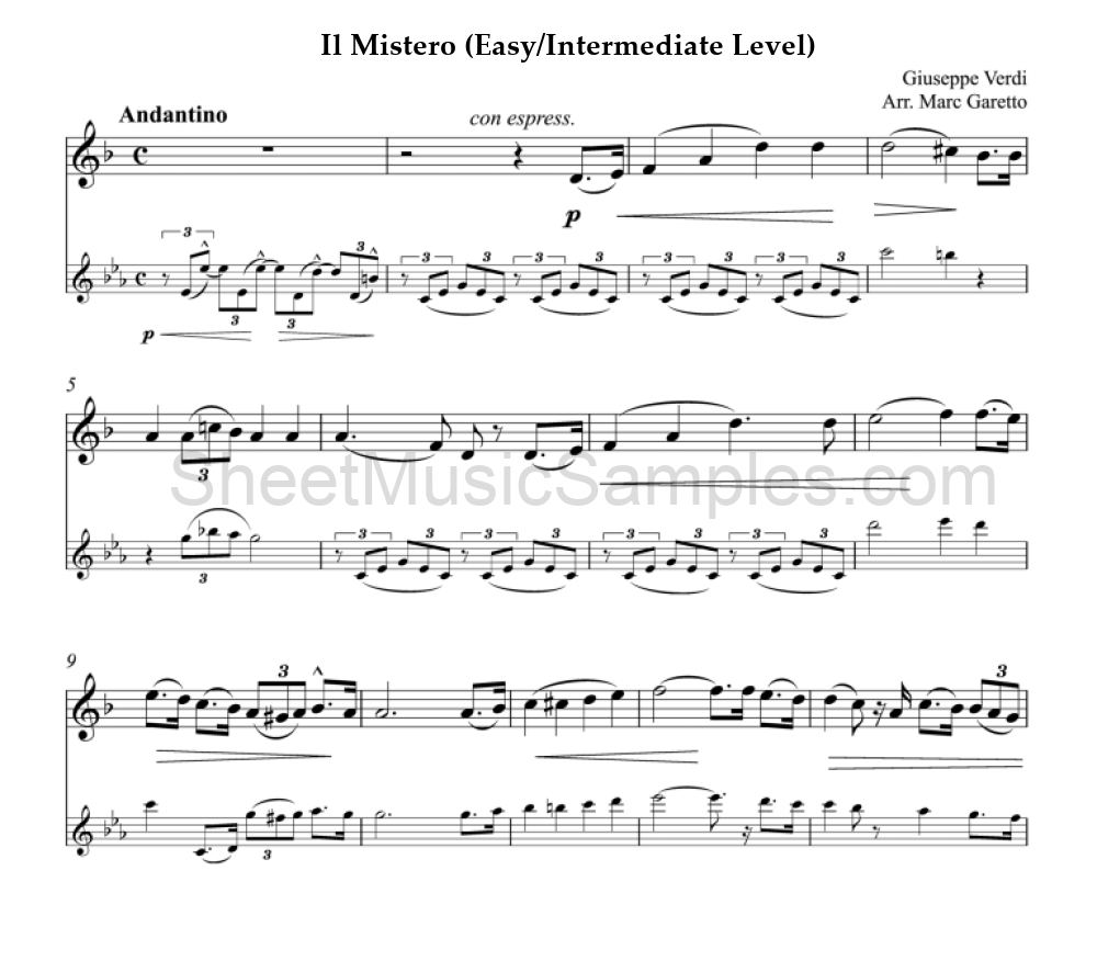 Il Mistero (Easy/Intermediate Level)